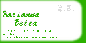 marianna belea business card